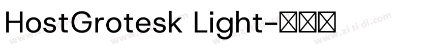 HostGrotesk Light字体转换